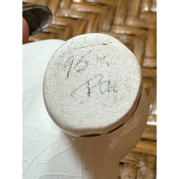 Vintage Ceramic Naughty Dog Figurine Floppy Ear With Brown Spots - Picture 7 of 9